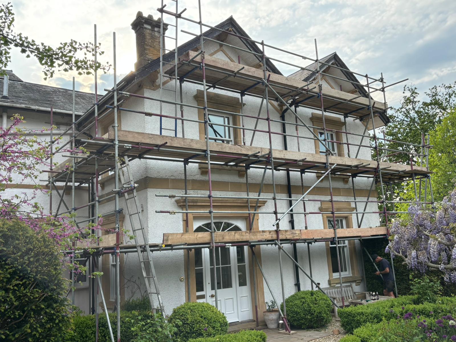 Scaffolding on a building under construction